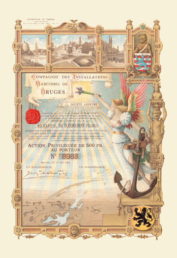 Buy Enlarge 0-587-00335-9C12X18 Compagnie de Installations Maritime de Bruges- Canvas Size C12X18