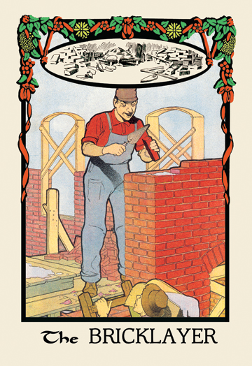 Buy Enlarge 0-587-13561-1C12X18 Bricklayer- Canvas Size C12X18