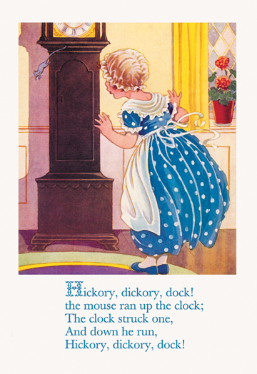Buy Enlarge 0-587-00379-0C12X18 Hickory Dickory Dock- Canvas Size C12X18