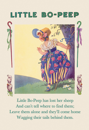 Buy Enlarge 0-587-00383-9C12X18 Little Bo-Peep- Canvas Size C12X18