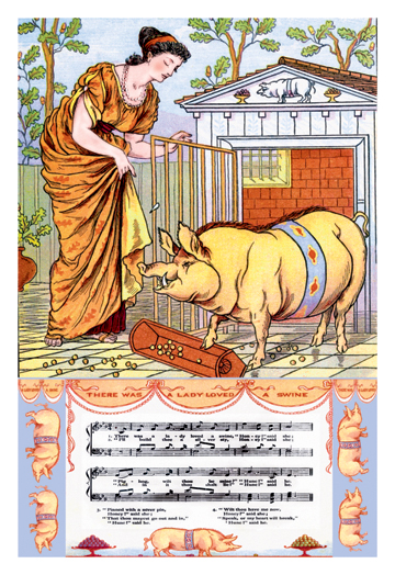 Picture of Buy Enlarge 0-587-04298-2C12X18 There Was a Lady Loved a Swine- Canvas Size C12X18