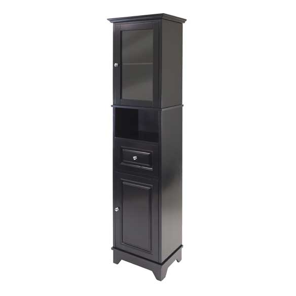 Picture of Winsome Trading 20871 Alps Tall Cabinet with Glass Door and Drawer
