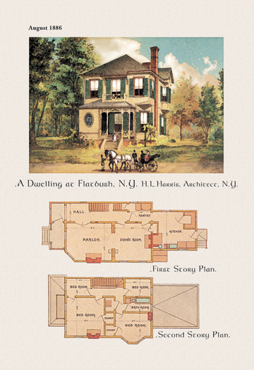 Picture of Buy Enlarge 0-587-02799-1P12x18 Dwelling at Flatbush  New York- Paper Size P12x18