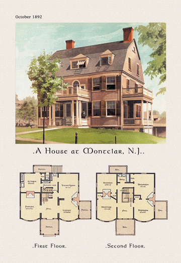 Picture of Buy Enlarge 0-587-02809-2P12x18 House at Montclair  New Jersey- Paper Size P12x18
