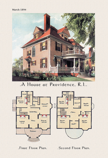 Picture of Buy Enlarge 0-587-02810-6P12x18 House at Providence  Rhode Island- Paper Size P12x18