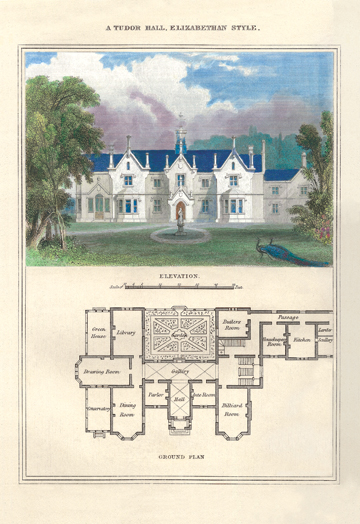 Picture of Buy Enlarge 0-587-04115-3P12x18 Tudor Hall Elizabethan Style- Paper Size P12x18
