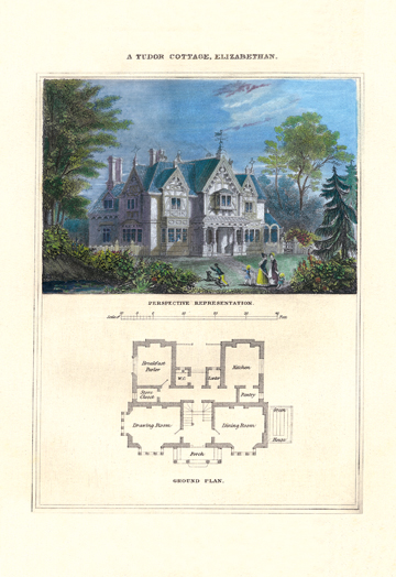Picture of Buy Enlarge 0-587-04118-8P12x18 Tudor Cottage  Elizabethan- Paper Size P12x18
