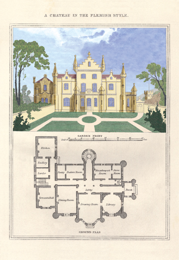 Picture of Buy Enlarge 0-587-04123-4P12x18 Chateau in the Flemish Style- Paper Size P12x18