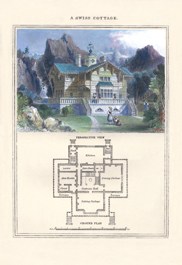 Picture of Buy Enlarge 0-587-04126-9P12x18 Swiss Cottage- Paper Size P12x18