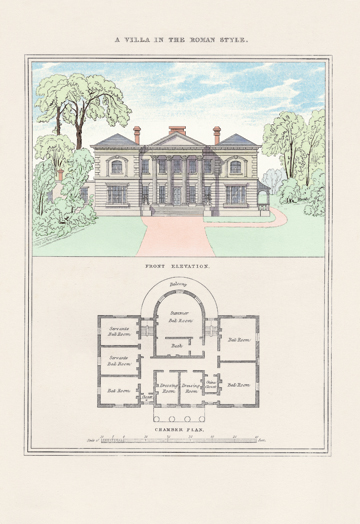 Picture of Buy Enlarge 0-587-04132-3P20x30 Villa in the Roman Style no.2- Paper Size P20x30
