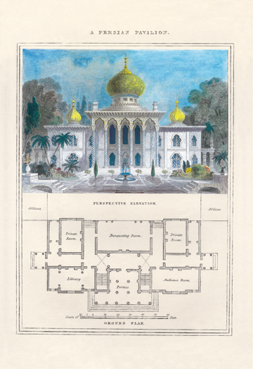 Picture of Buy Enlarge 0-587-04135-8P12x18 Persian Pavilion- Paper Size P12x18