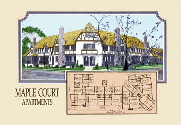 Picture of Buy Enlarge 0-587-08463-4P20x30 Maple Court Apartments- Paper Size P20x30