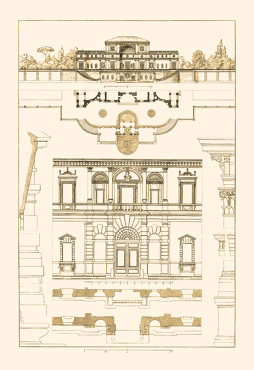 Picture of Buy Enlarge 0-587-09079-0P20x30 Villa Sacchetti  Villa Papa Giulio at Rome- Paper Size P20x30