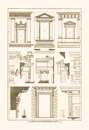 Picture of Buy Enlarge 0-587-09325-0P20x30 Windows of Palazzo Non Finito  Palace and House at Rome- Paper Size P20x30