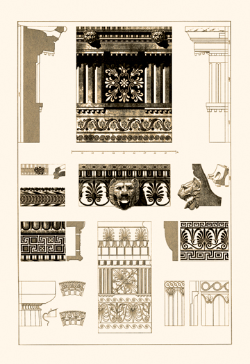 Picture of Buy Enlarge 0-587-09333-1P20x30 Entablatures  Terracottas and Cymas- Paper Size P20x30