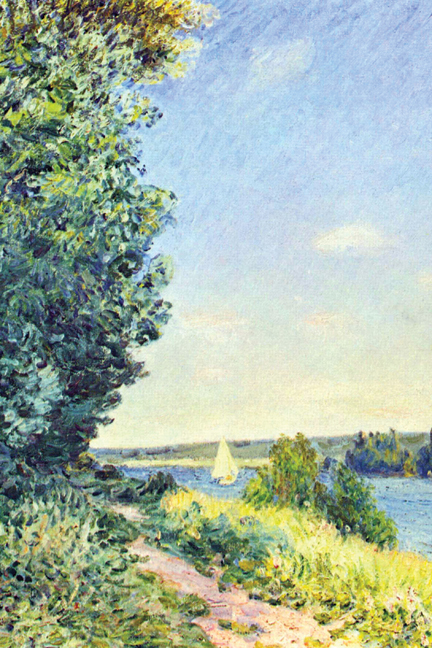 Buy Enlarge 0-587-26305-9P20x30 Normandy  path on the water  in the evening at Sahurs - Paper Size P20x30