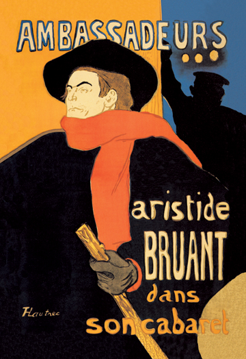 Picture of Buy Enlarge 0-587-00038-4P12x18 Ambassadeurs- Aristide Bruant dans Son Cabaret- Paper Size P12x18