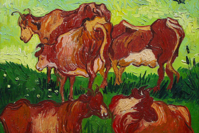 Les vaches by Van Gogh- Paper Size P12x18