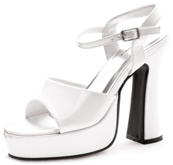 Picture of WMU 569632 Sexy 12 White Lea Platform with 5&quot; Heels
