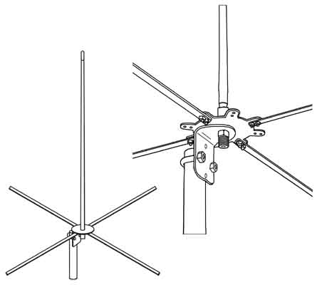 4 Ft - 122 Cm 2-Meter Base Antenna