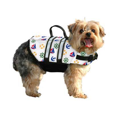 Picture of Paws Aboard Dog Life Jacket Large Nautical