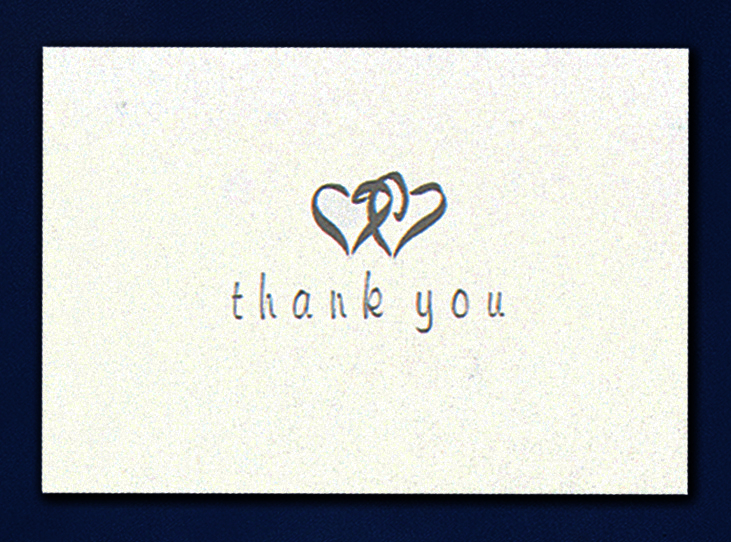 Picture of WMU Linked Heart Silver Thank You Cards