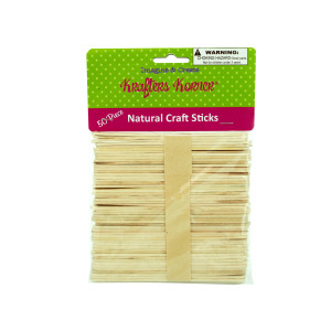 Picture of Bulk Buys CC604 Natural wood craft sticks Case of 25