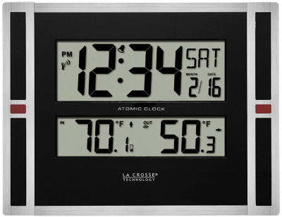 Picture of La Crosse Technology 513-149 11in WWVB Digital Clock with temperature