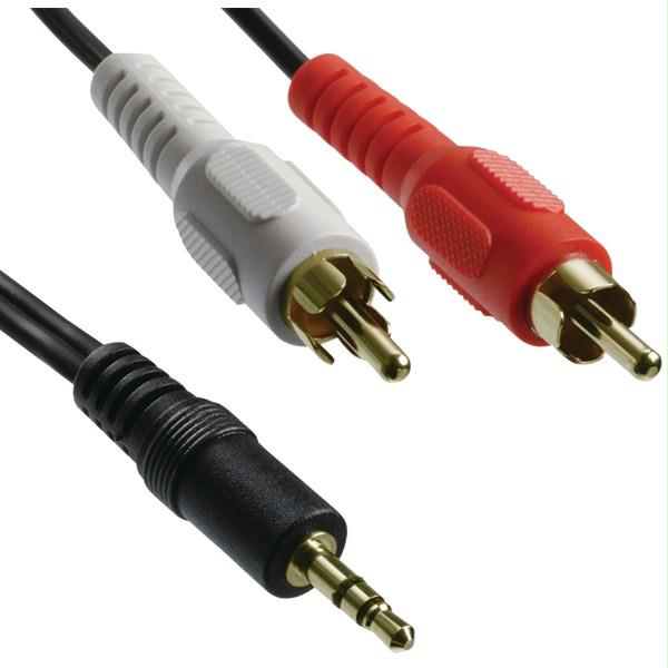 Picture of Axis 41361 3.5mm Stereo Plug 2 Rca Plugs Y-adapter - 6 Ft
