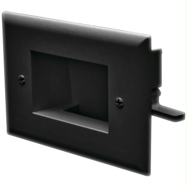 Picture of Datacomm Electronics 45-0008-bk Easy-mount Recessed Low-voltage Cable Plate - black