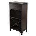 Winsome Trading 92745 Ancona Modular Wine Cabinet with One Drawer Glass Rack X Shelf Winsome Trading 92745 Ancona Modular Wine Cabinet with One Drawer Glass Rack X Shelf
