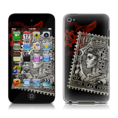 Picture of DecalGirl AIT4-BLKPEN DecalGirl iPod Touch 4G Skin - Black Penny