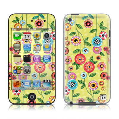 Picture of DecalGirl AIT4-BFLWRS DecalGirl iPod Touch 4G Skin - Button Flowers