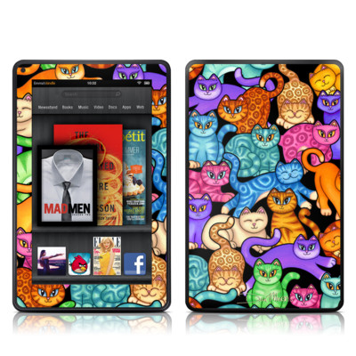 Picture of DecalGirl AKF-CLRKIT DecalGirl Kindle Fire Skin - Colorful Kittens