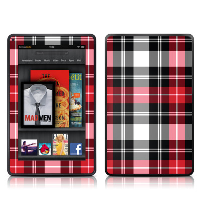 Picture of DecalGirl AKF-PLAID-RED DecalGirl Kindle Fire Skin - Red Plaid
