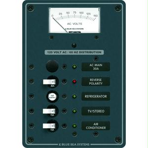 Blue Sea Systems 2-Position ELCI Main 30A, 2 Poles with Voltmeter | by West Marine
