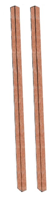 Picture of Aarco Products  Inc. DPP-5 Cedar Plastic Lumber Post Set 4 in. x 4 in. x 120 in.