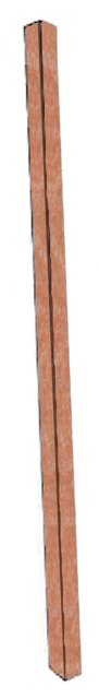 Picture of Aarco Products  Inc. SPP-5 Cedar Plastic Lumber Single Post 4 in.x 4 in. x 96 in.