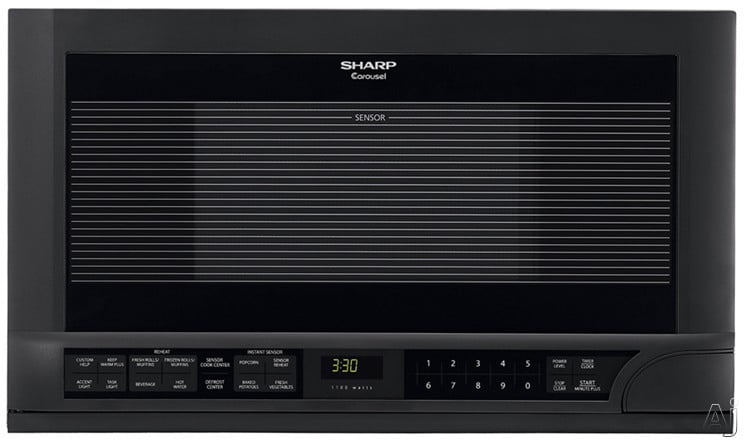 Picture of Sharp R1210T 1.5 Cu Ft. Over The Counter Microwave - Black