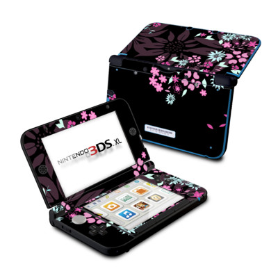 DecalGirl N3DX-DKFLOWERS DecalGirl Nintendo 3DS XL Skin - Dark Flowers -  Decal Girl