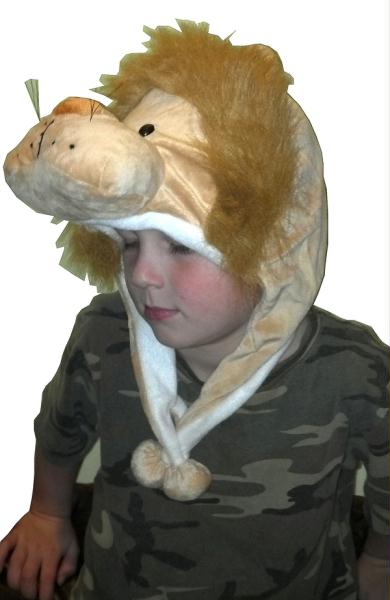 Picture of IWGAC 0126-10K-LION Kids Lion Hat with Secure on Head Scarf