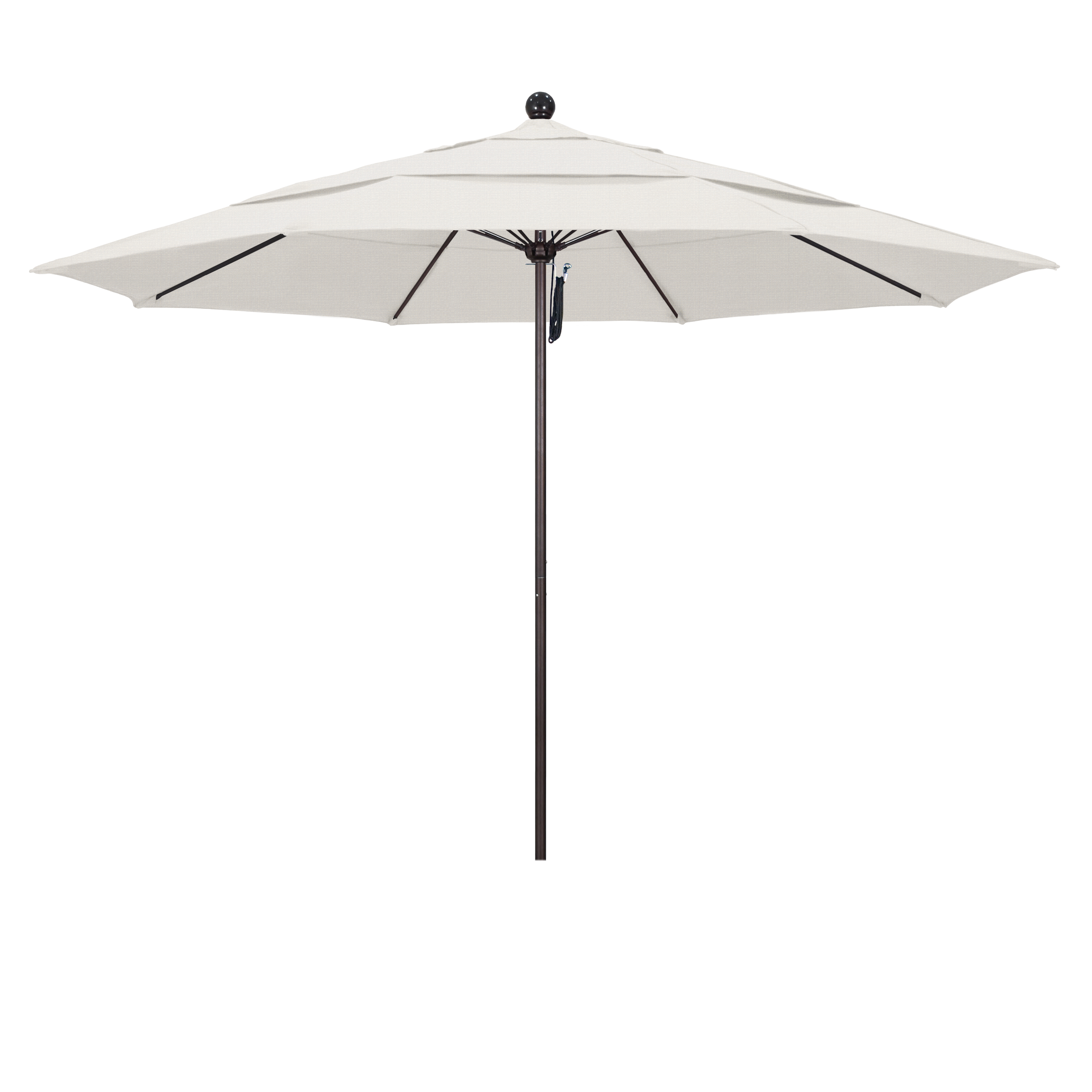 Picture of California Umbrella ALTO118117-F77-DWV 11 ft. Fiberglass Market Umbrella PO DVent Bronze-Olefin-Woven Granite