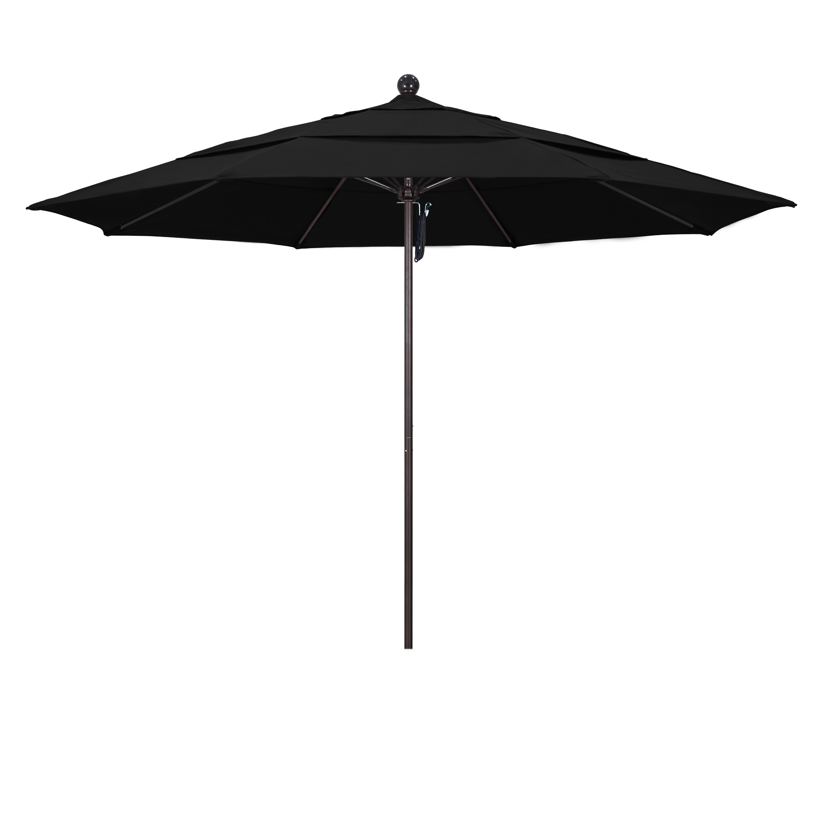 Picture of California Umbrella ALTO118117-5408-DWV 11 ft. Fiberglass Market Umbrella PO DVent Bronze-Sunbrella-Black