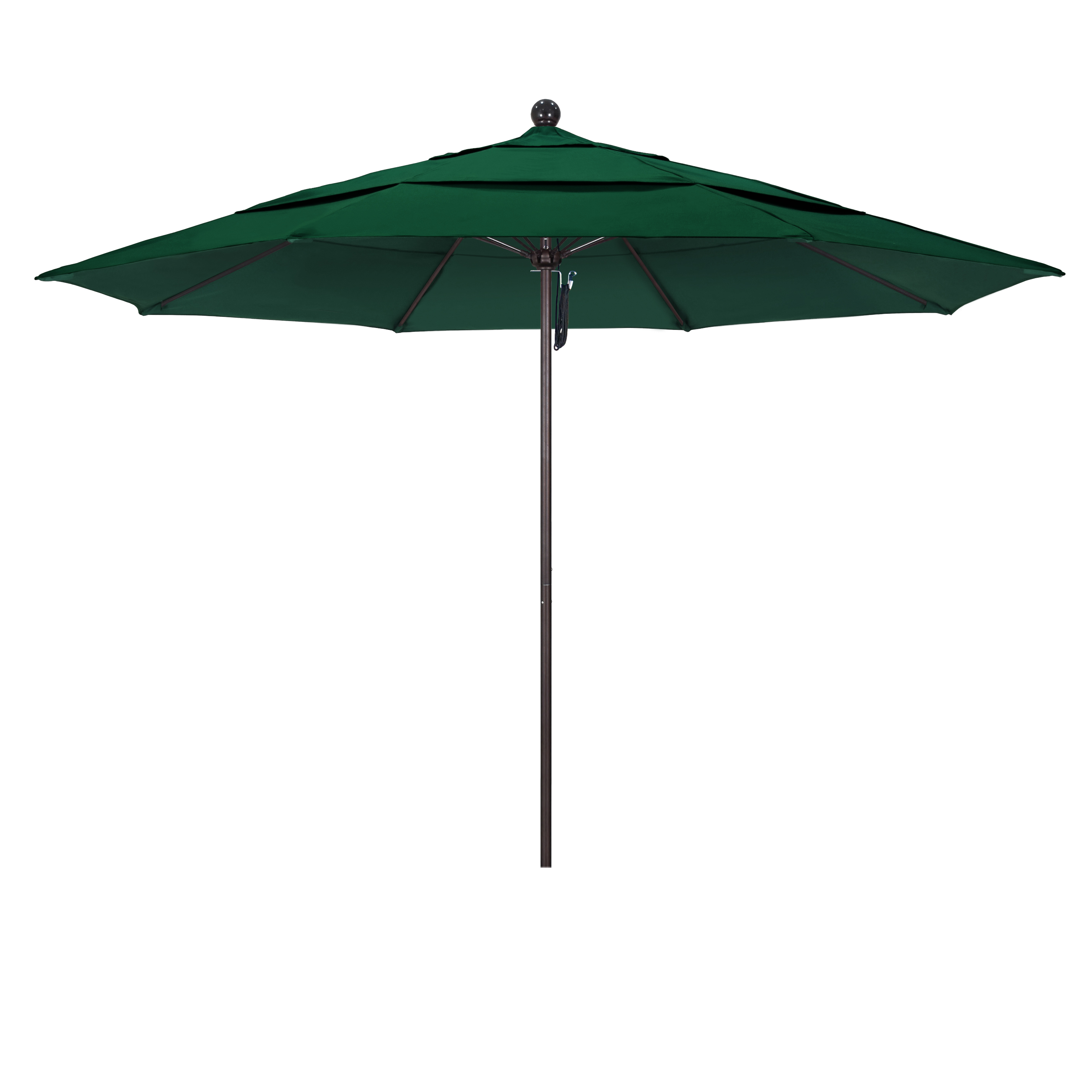 Picture of California Umbrella ALTO118117-5446-DWV 11 ft. Fiberglass Market Umbrella PO DVent Bronze-Sunbrella-ForestGreen