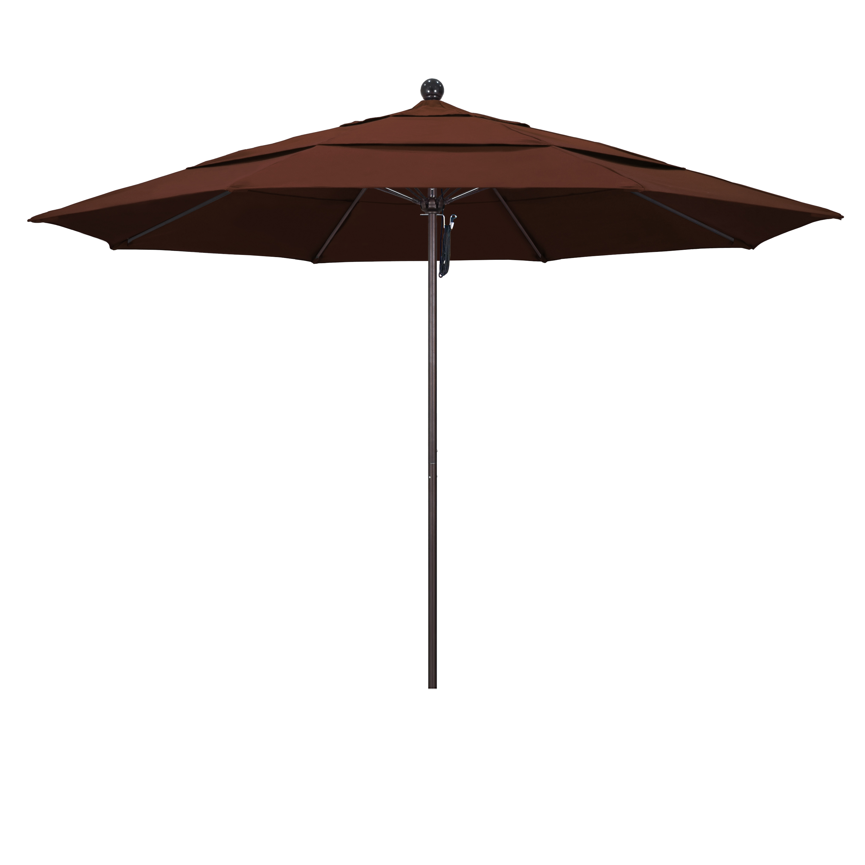 Picture of California Umbrella ALTO118117-5432-DWV 11 ft. Fiberglass Market Umbrella PO DVent Bronze-Sunbrella-BayBrown
