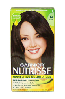 Picture of Garnier U-HC-1970 Nutrisse Nourishing Color Creme No.10 Black - 1 Application - Hair Color