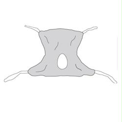 Full Body Patient Lift Sling with Commode Cutout Option - Medium