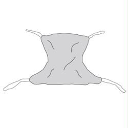 Full Body Patient Lift Sling with Commode Cutout Option - Medium