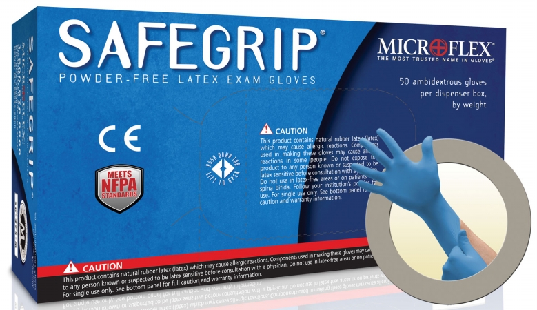 Picture of Microflex Corporation SG-375-L 50 Count Large Safegrip Gloves