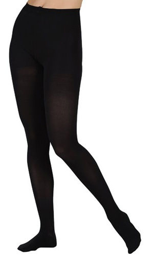 Picture of Juzo 2001ATFLSH10 II Small Soft Open Toe Short Firm Compression Pantyhose with Fly - Black